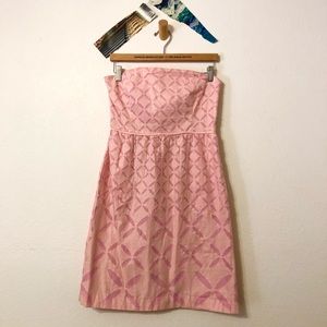 J. Crew Pink Eyelet Ginny Dress